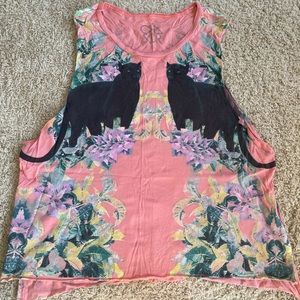 Multi-colored muscle tee